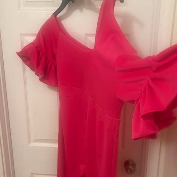 Elegant Pink One-Shoulder Jumpsuit - Picture 5 of 6